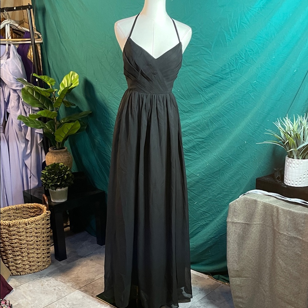 Chic Black Halter Maxi Dress